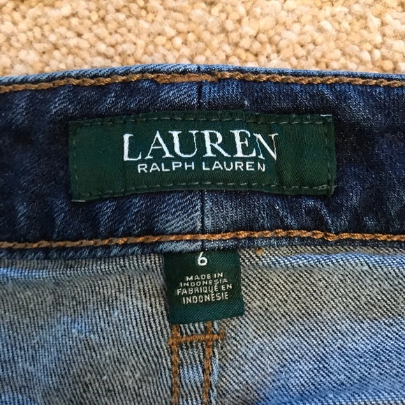 Lauren Ralph Lauren Denim Blue Jeans Womens Size 6 Dark Blue Mid Rise Straight - Picture 4 of 13